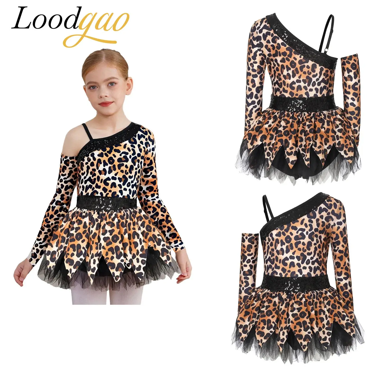 

Новогоднее рождественское платье, костюм Cavegirl для девочек, леопардовый принт, нарядное платье на Хэллоуин, тематическая вечеринка, костюм пещеры для ролевых игр