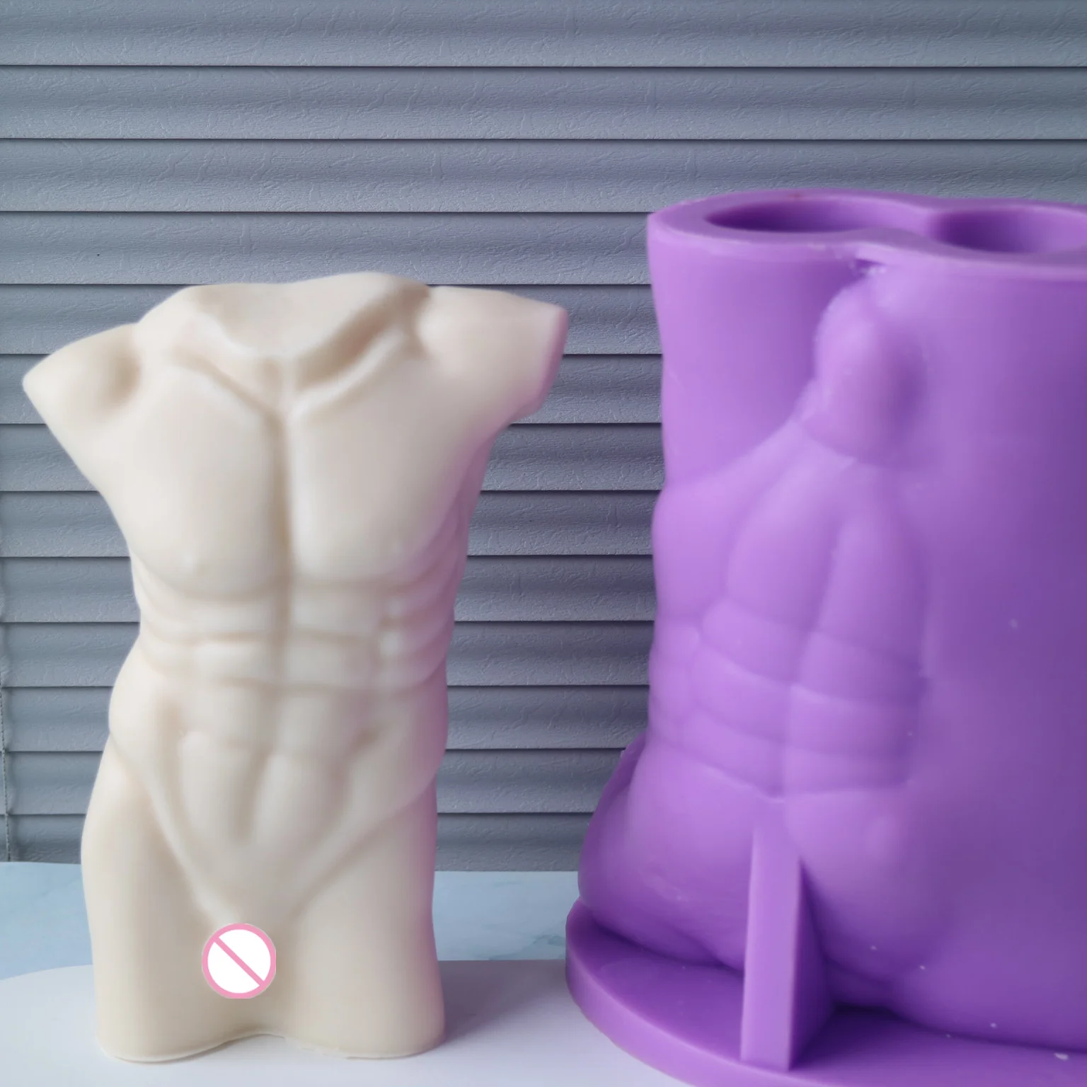 LOVE'N LV092B 21cm Large Body Candle Mold Woman Human Male Female Body Silicone Torso Mold For Candles