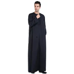 Dubai Saudi Muslim Men Islamic Clothing Kaftan Robes Pakistan Traditional Long Sleeves Middle East Thobe Arab Abaya Dress Caftan