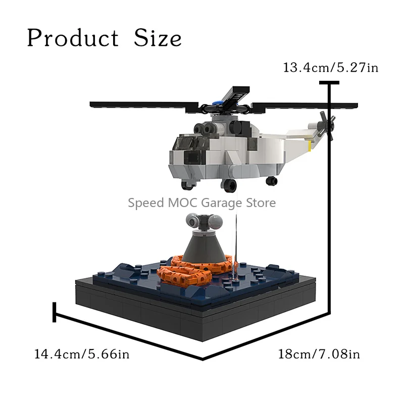 Apollo Rescue Mission MOC Building Blocks US Aerospace Space Rescue Model Space Exploration Mission Bricks DIY Assemble