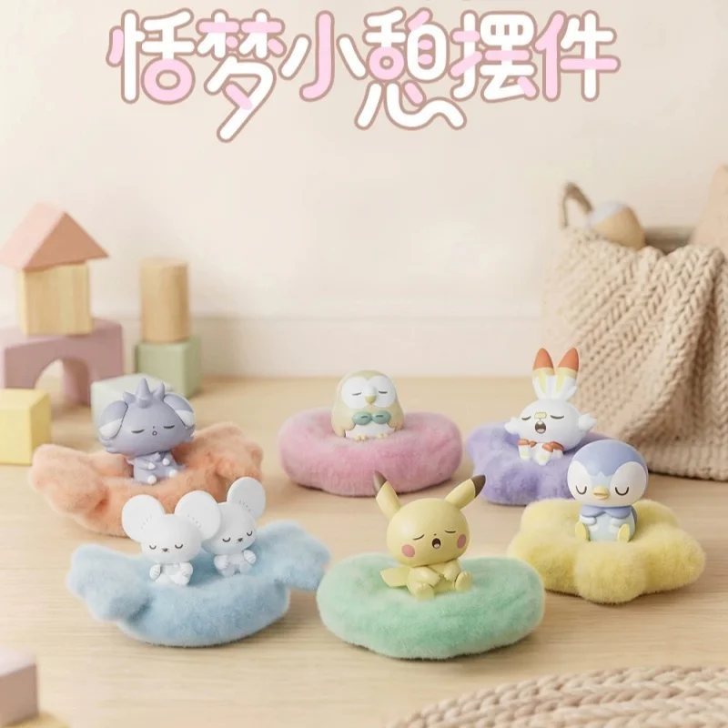 Pokemon PokéPeace Sweet Dream Blind Box Pikachu Scorbunny Rowlet Piplup Espurr Tandemaus Kawaii Figur Anime Trendiges Spielzeug Geschenk