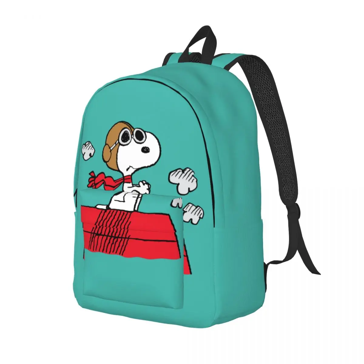 Peanuts Snoopy The Flying Ace Classical Backpack Outdoor High School Hiking Travel Daypack for Women Laptop Computer Canvas Bags