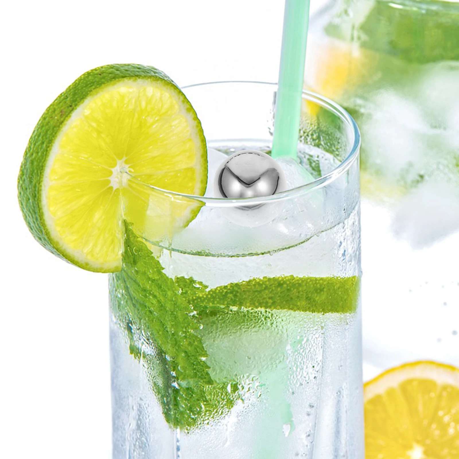 

1 Set Reusable Metal Ice Cubes Premium Stainless Steel Smooth No Burrs Easy Clean Washable For Home Bar Restaurant Wine Whiskey