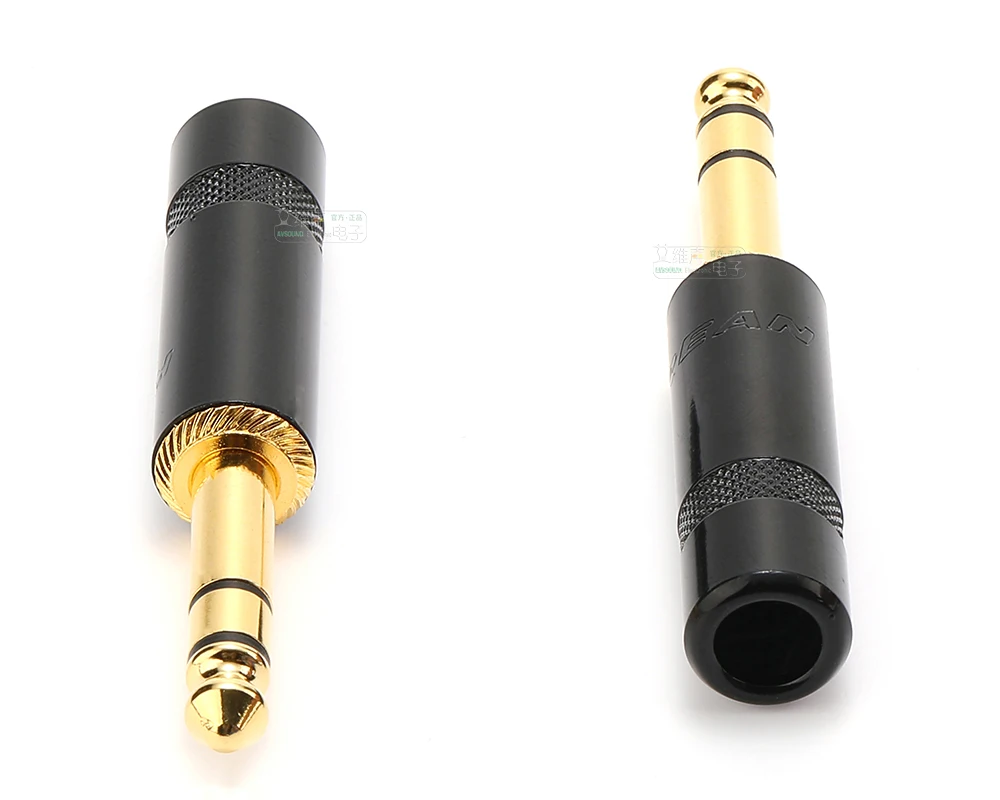 REAN 6,35mm TRS Stereo 3-Polig Vergoldeter 1/4'' TS Mono 2-Polig Stecker 6,5 Gerader Stecker für Instrumente, Gitarre, Bass, Mikrofon – Detail 26