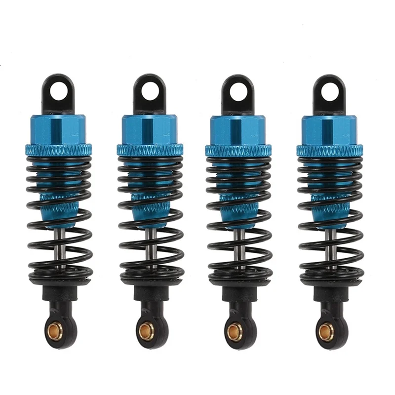 Ammortizzatore ammortizzatore in metallo da 4 pezzi per Tamiya TT01 TT02 TA05 TL01 TA03 MF01X M05 M06 1/10 parti di aggiornamento per auto RC, blu