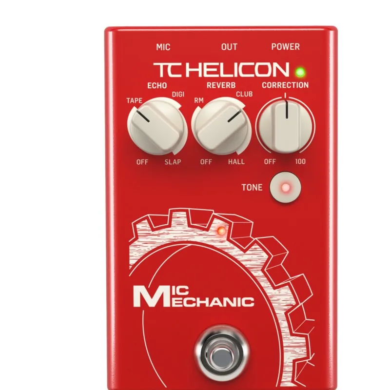 For TC Helicon MIC MECHANIC 2 Vocal Reverb Effector Front Speaker EQ Compression Single Block with echo and pitch correction