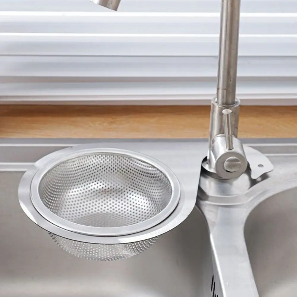 Drain Water Basket Sink Drain Basket Kitchen Basin Organizer Stainless Steel Filter Storage Shelf Hanging Swan Shape