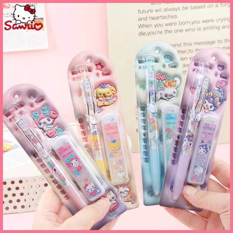

Sanrio Mermaid Activity Cute Creative Pencil 0.5 Set Cartoon Metal Pencil Holder Automatic Pencil Student Office Stationery Gift