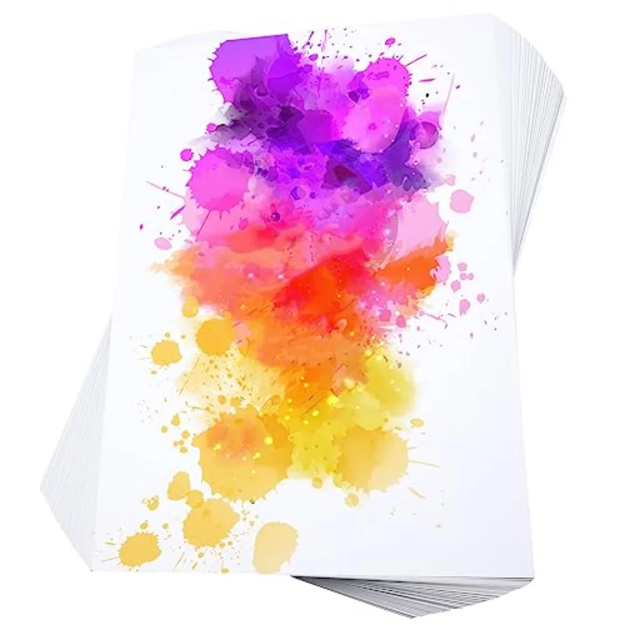 

100 Sheets 11 x 15 Inch Watercolor Paper Bulk 140 Lb/300 GSM White Construction Paper Cold Press Blank Cotton Art Paint White C