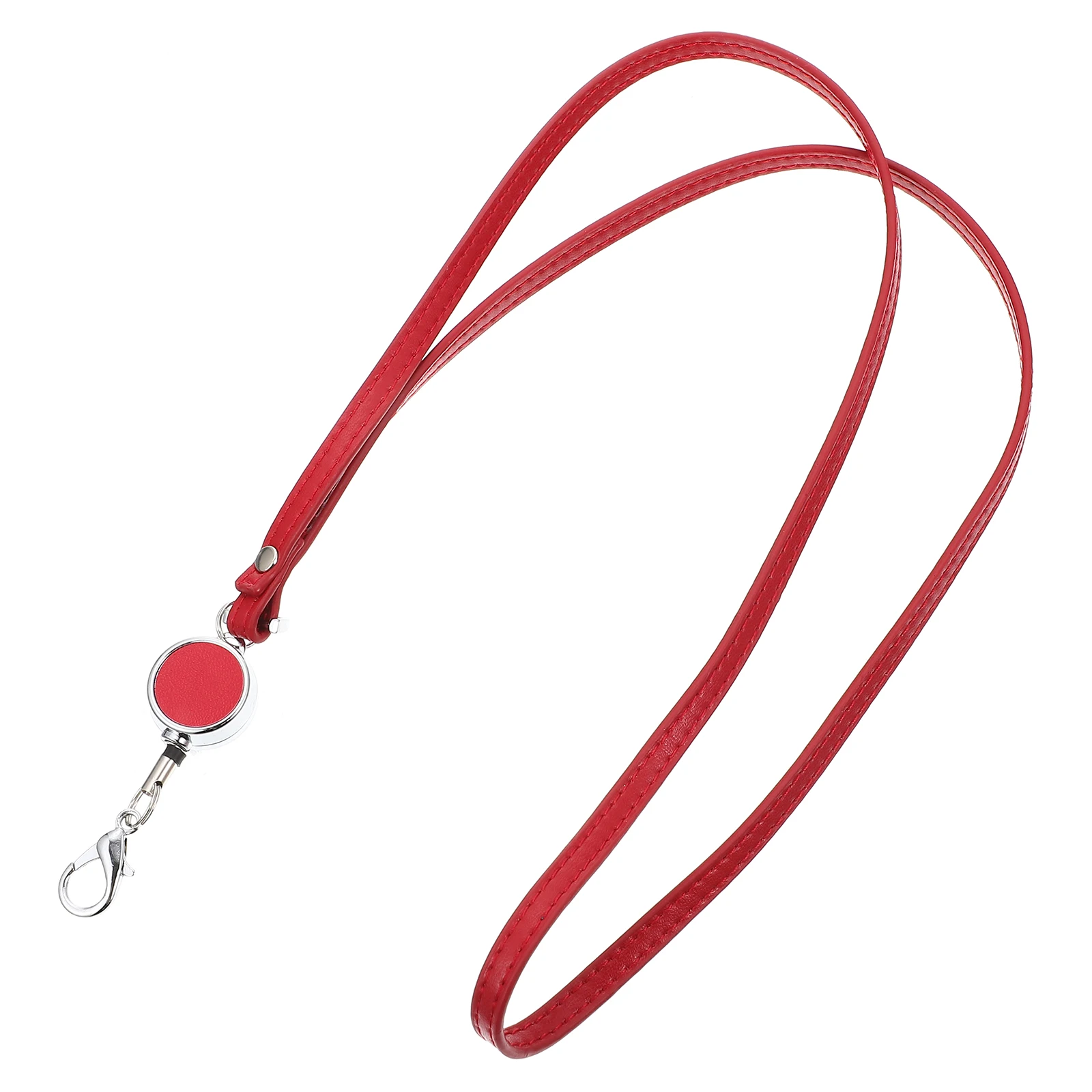 Lanyard ID Badge Holder Neck Strap Work Cards Hanging Ropes PU Material Lost Design Suitable Travel