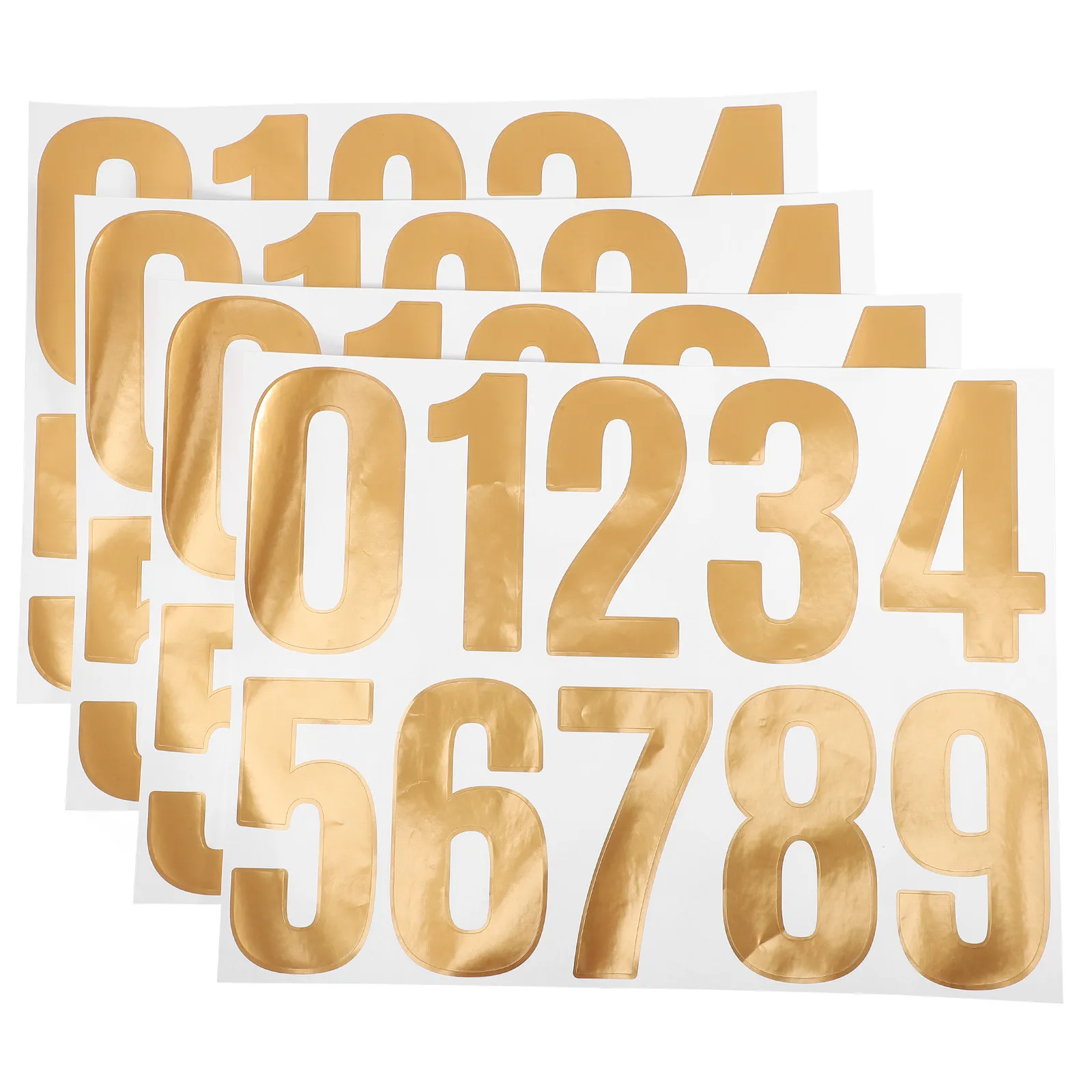 4Sets Waterproof Number Stickers for Outdoor Mailbox House Address Identification Self Adhesive Decals Large Modern Home Numbers