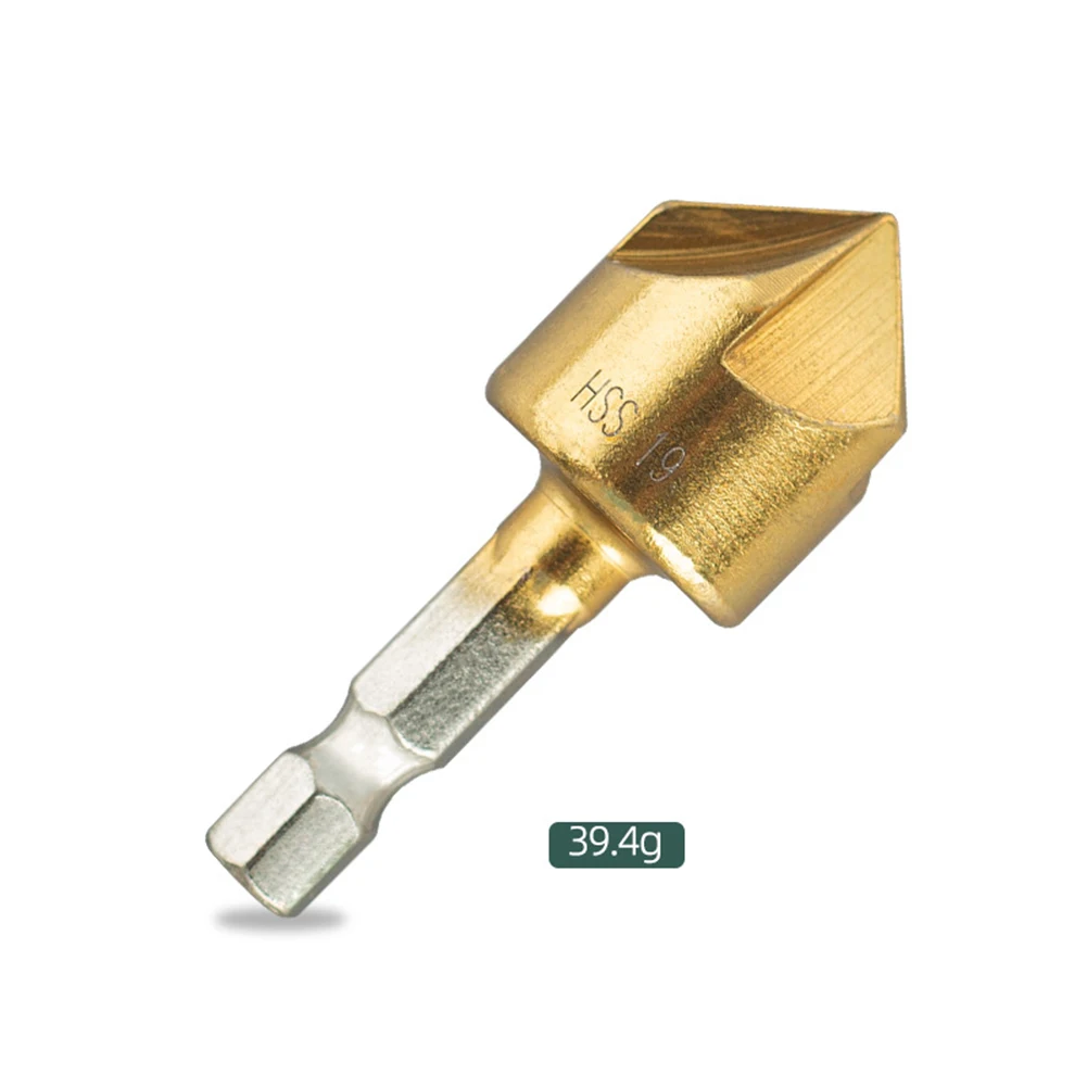 Hex Shank Drill 5 Flute Drill Bits DIY Projects Chip Removal Cleaner Holes Long-lasting Performance Multiple Materials