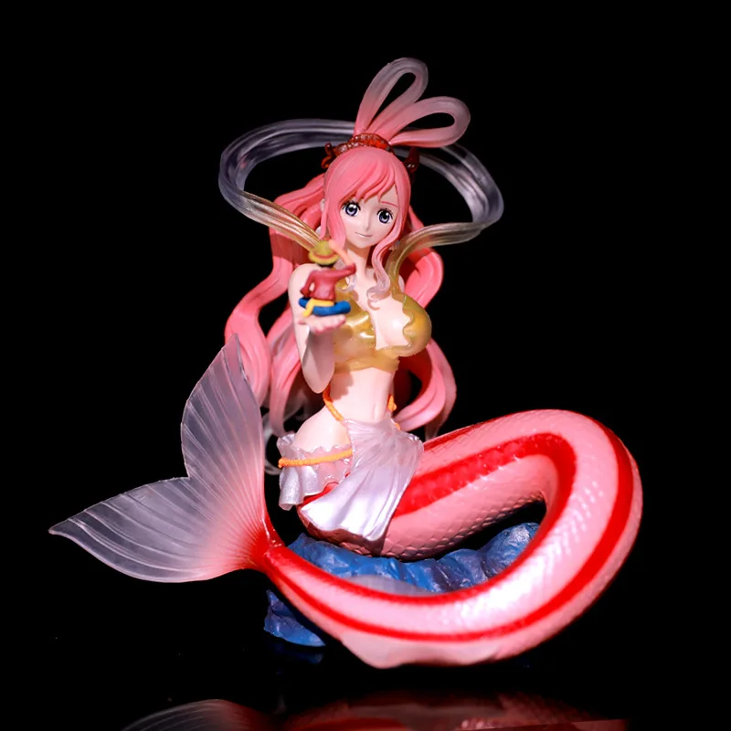 

23cm One Piece GK White Star Princess Mermaid Princess Holding Luffy Anime Peripheral Handmade Models Trendy Play Ornament Gifts