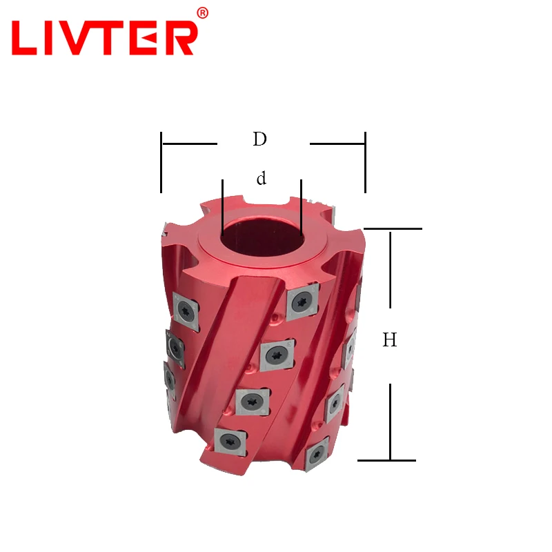 LIVTER Custom Woodworking Spiral Cutter Head Wood Carving Shelix Planer Spiral Cutterhead