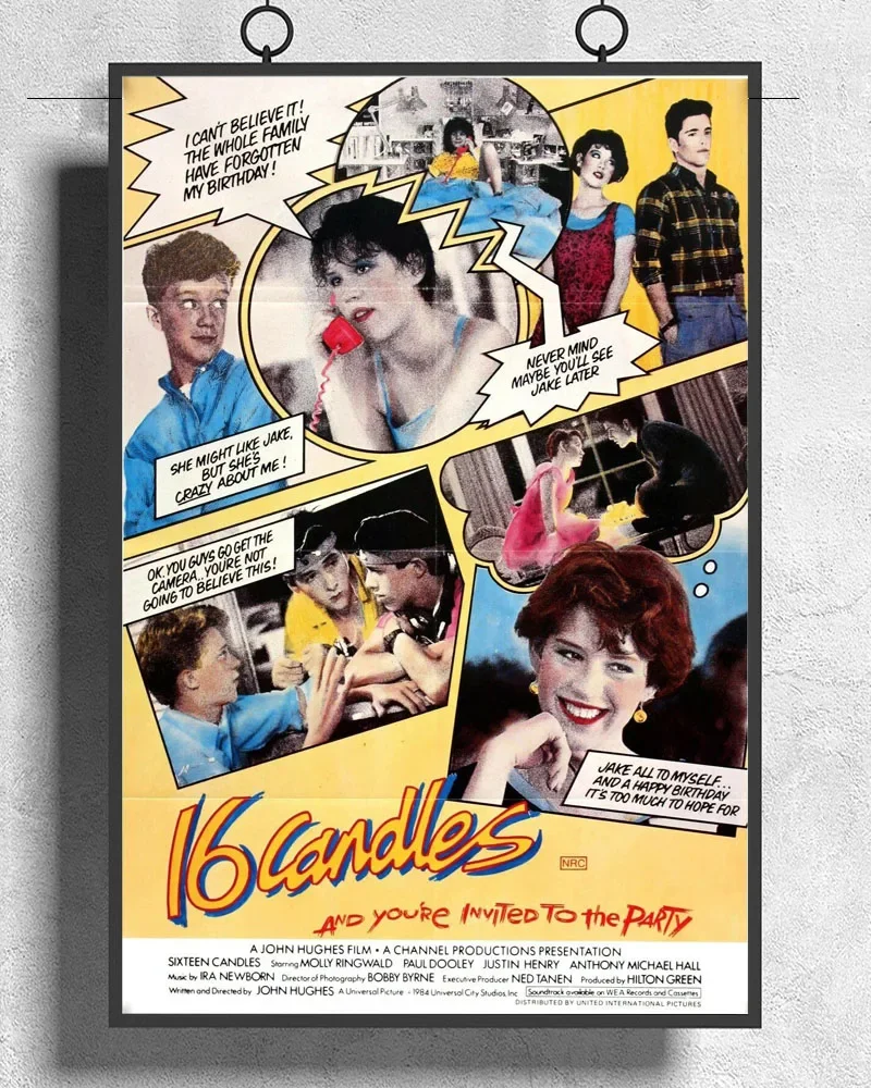 L034 SIXTEEN CANDLES Movie Classic 02, постер из шелковой ткани, художественный декор, домашняя живопись, подарок