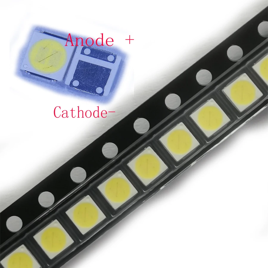 100PCS/Lot SMD LED 3030 12V Cool White Two-Emitting-Chips High Power For Lextar TV Backlight Strips Application