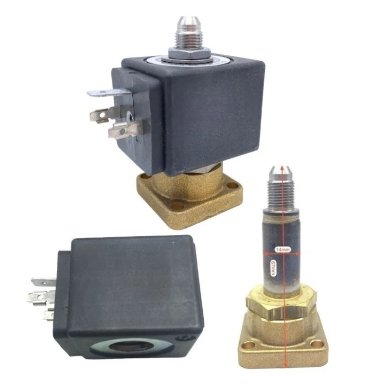 3 Way Flat Solenoid Valve Coffee Machine Brewing Head Solenoid Valve Espresso Machine Replacement Part