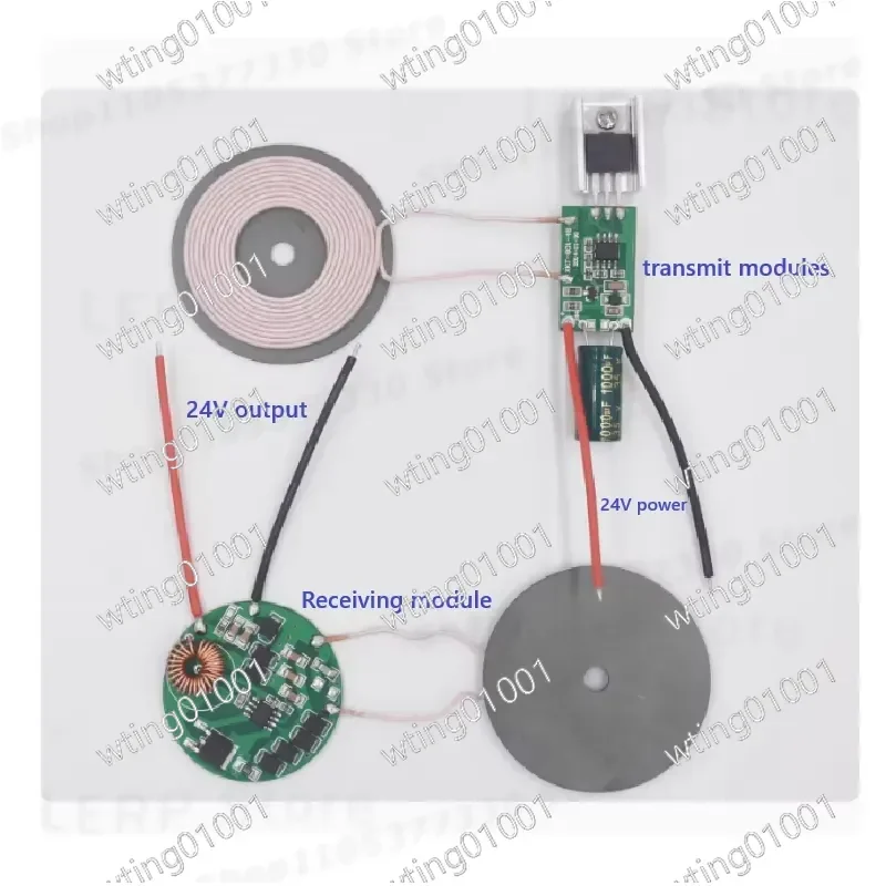 for XKT801-50 24V 1.2A Qi Inductive Charger Board with Magnet High Power Transmitter Module Fast Energy Transfer Kit