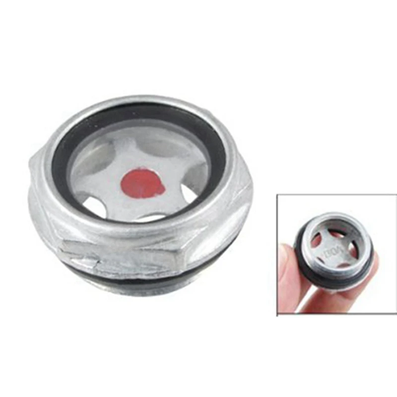 2 Pcs 26Mm Male Threaded Metal Air Compressor Oil Level Sight Glass