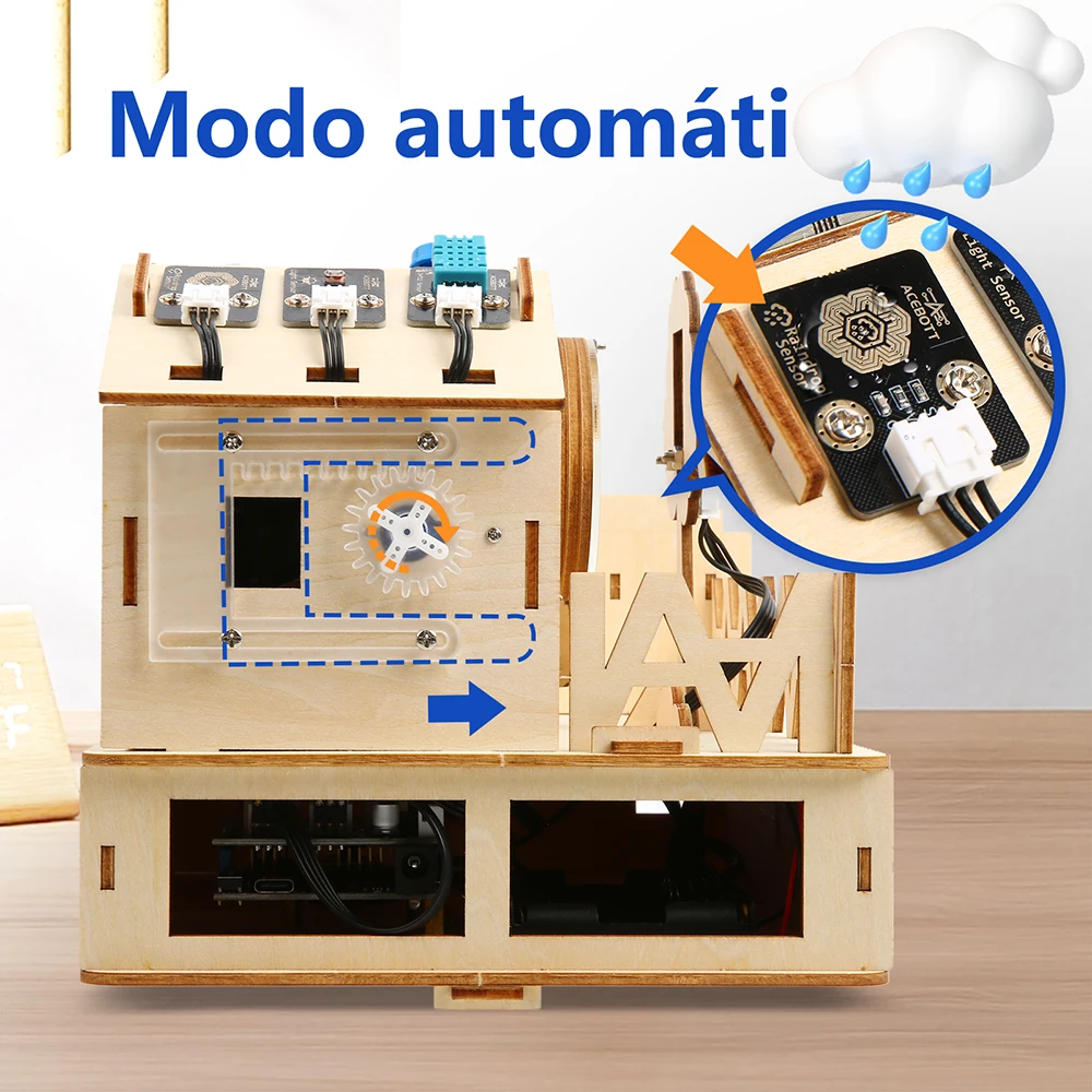 Kit de Inicio ACEBOTT Smart Home für ESP32 Casa de Madera IoT Wifi Programmierbar für Arduino Scratch