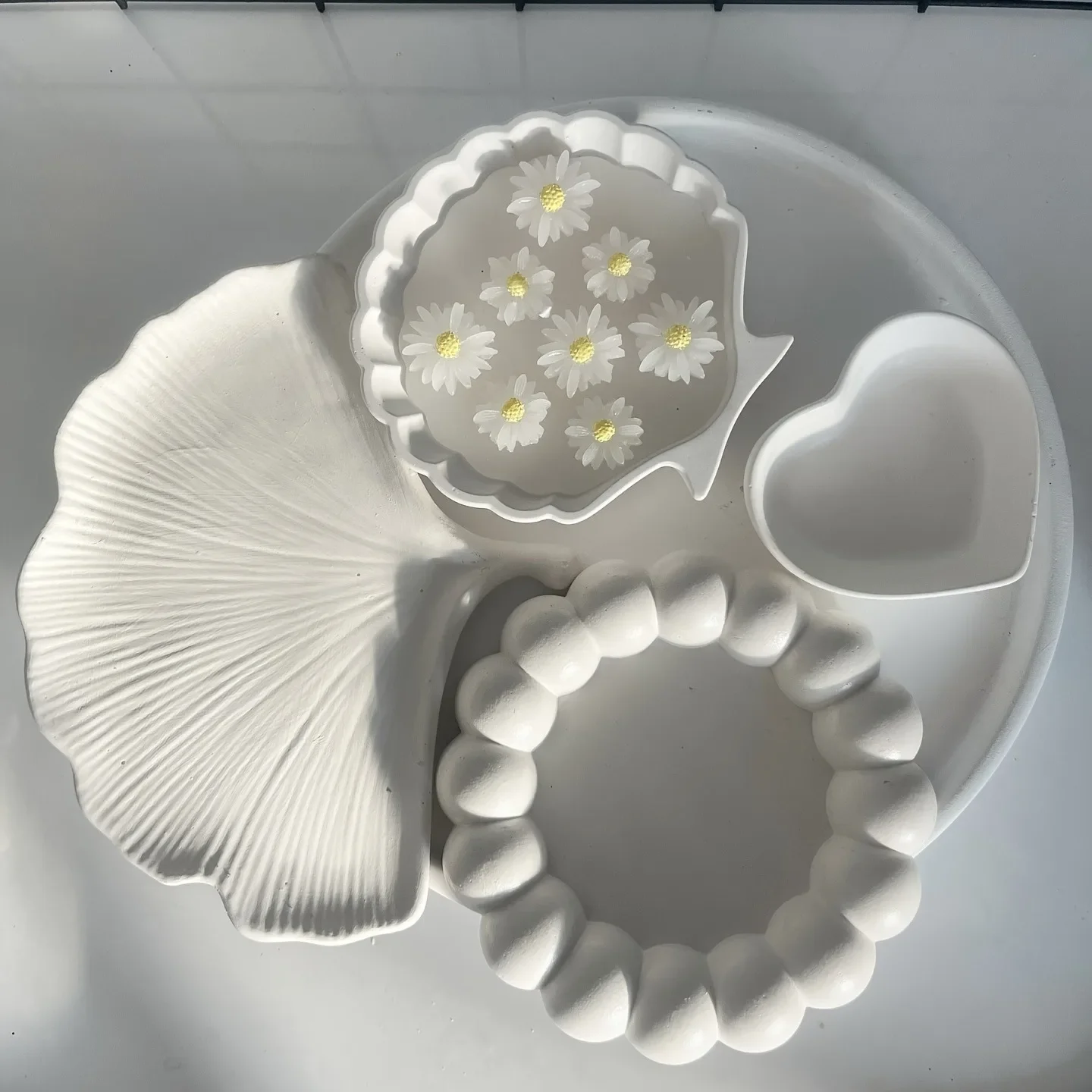 1pc molde de silicone de folha de ginkgo artesanal para jóias e artesanato-molde de bandeja em forma de folha de bordo para resina e arte em gesso