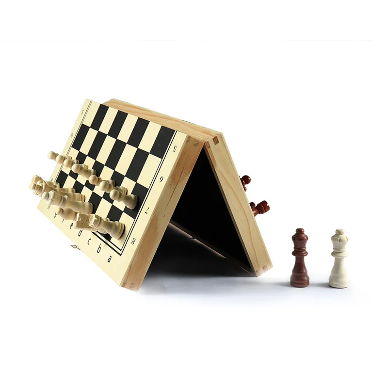 

29cm Solid Wood Magnetic High-End International Chess Folding Board, Adult And Children'S Beginner'S Puzzle Toys, Magnetic Chess