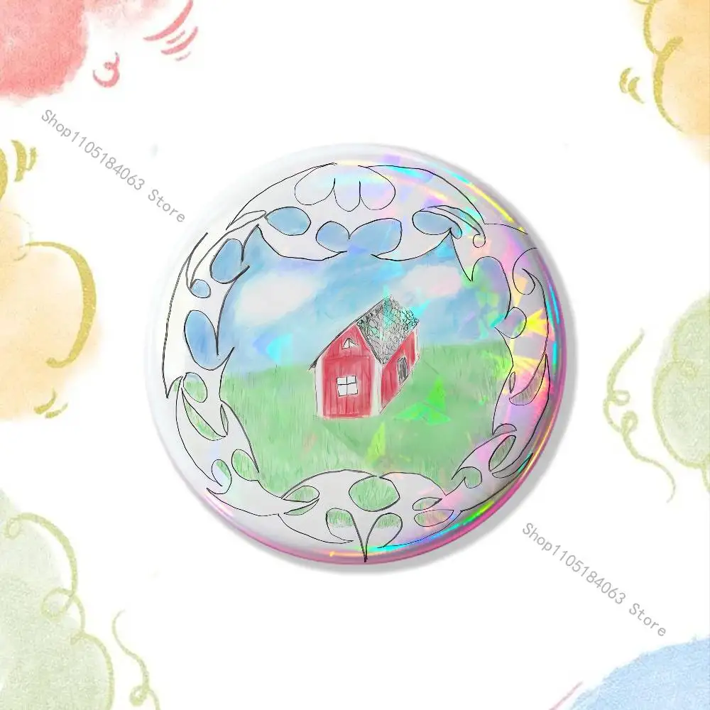 B-Bladee Crest Badge on Backpack Clothes decoration Tinplate Round Brooch Funny Custom Gifts for Friend