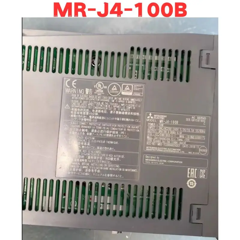 Second-hand MR-J4-100B MR J4 100B Drive Tested OK