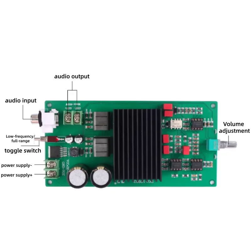TPA3255 mono digital amplifier board, 600W high-power full-range/subwoofer selectable, Class D amplifier