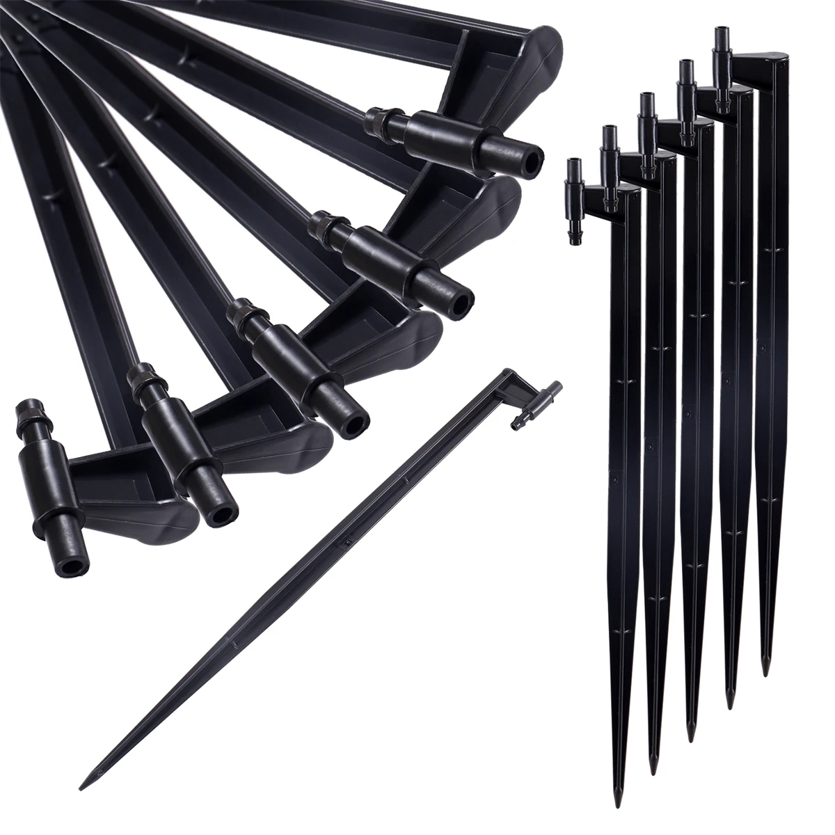 Length 30cm Spiked Spray Nozzle Bracket Rod 6mm Interface To 4/7mm Hose Barb Sprayer Head Holder Garden Irrigation Tool 5/50Pcs