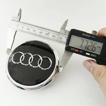 適用於Audi A3 A4 A5 A6 A7 Q3 Q4 Q5 Q7 S3 S4 S5 S6 S7 RS3 RS5 的 4 個 60mm 61mm 68mm 69mm 77mm 汽車輪圈中心蓋配件 8 最佳銷售 奧迪零件 - №1
