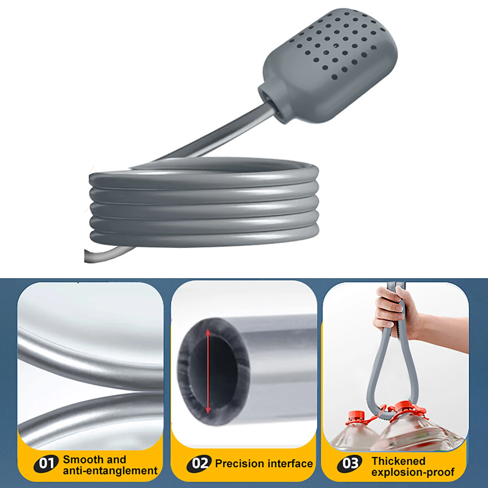 1.5A/2.0A Portable Outdoor Shower Bathing Tool Field Construction Site Dormitory Electric Shower Rural Home Shower with 2M Hose view 5