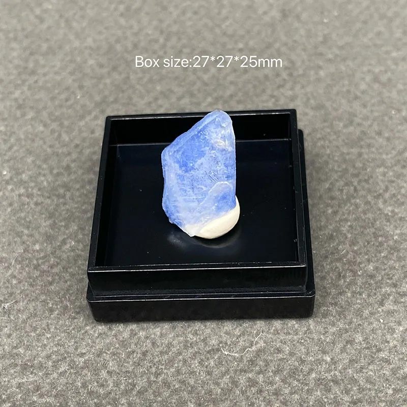 100% Natural Blue Thread Stone Brazilian Dumortierite Gemstone Specimens, Healing Crystal + Box Size: 27*27*25mm
