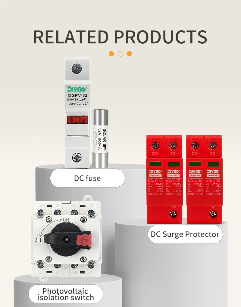 DC 1000V 1 Eingang 1 Ausgang Solar Photovoltaik PV Combiner Box mit Überspannungs- und Blitzschutz DC-Sicherung MCB SPD Wasserdichte Box IP65 – Detail 3