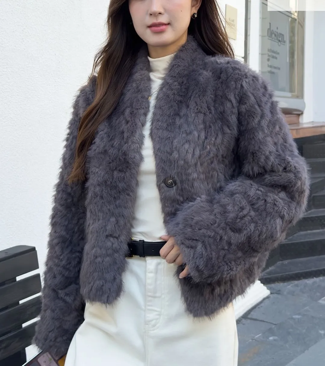 

Женские шубы из искусственного меха белого цвета, модные на Рождество, шелковистые, безупречные, с воротником-стойкой, на подкладке из кожи, в стиле минимализм, женские, Ins