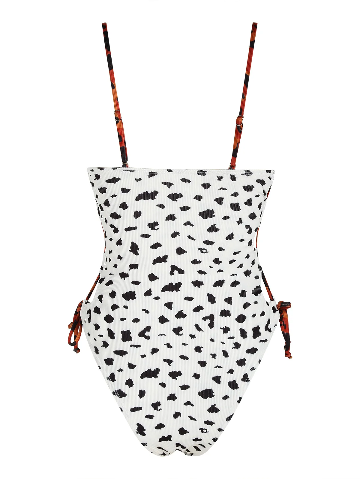 ZAFUL-Maillot de bain une pièce à lacets, lit en forme d'animal à pois