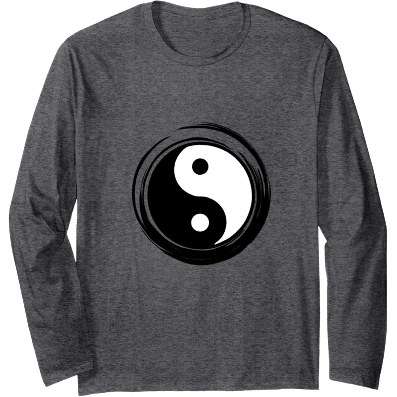 

Yin Yang Feng Shui Tai Chi Diagram Long sleeved T-shirt Pullover