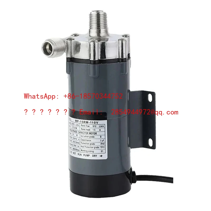 L  MP-15RM Small Circulating Magnetic Pump Corrosion-Resistant and High-Temperature Food-Grade Stainless Steel Water Pump