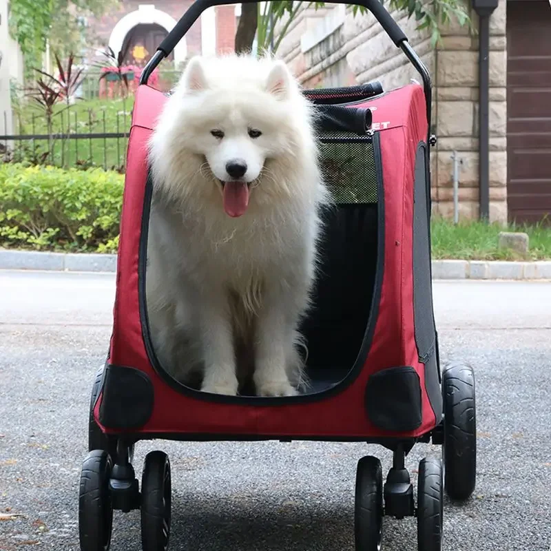 Pet cart Large dogs and dogs go out to pull the cart Lightweight foldable Senior cats and dogs