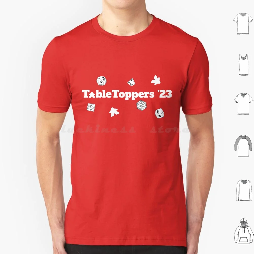 Tabletoppers '23 Dice & Meeple T Shirt 6xl Cotton Cool Tee Tabletoppers Board Games Conventions Dice Meeple Gaming