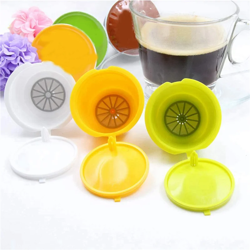 SANQ 6 ชิ้นกาแฟแคปซูลกาแฟเติมแคปซูล Pods Universal กาแฟกรองช้อนแปรงสําหรับ Dolce Gusto A