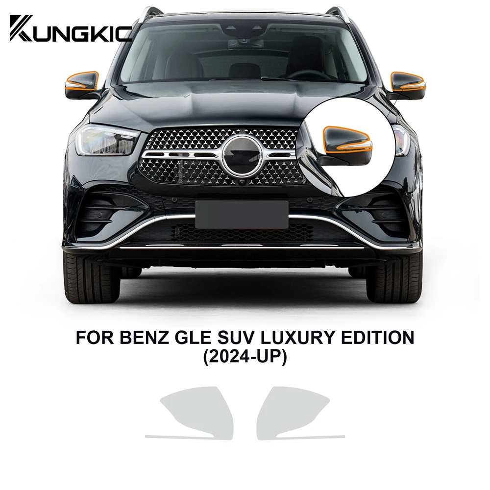 KUNGKIC TPU Car Headlights PPF For Mercedes Benz GLE W167 Luxury 2024 Base 2020 2021 2022 2023 Clear Bra Paint Protection Film