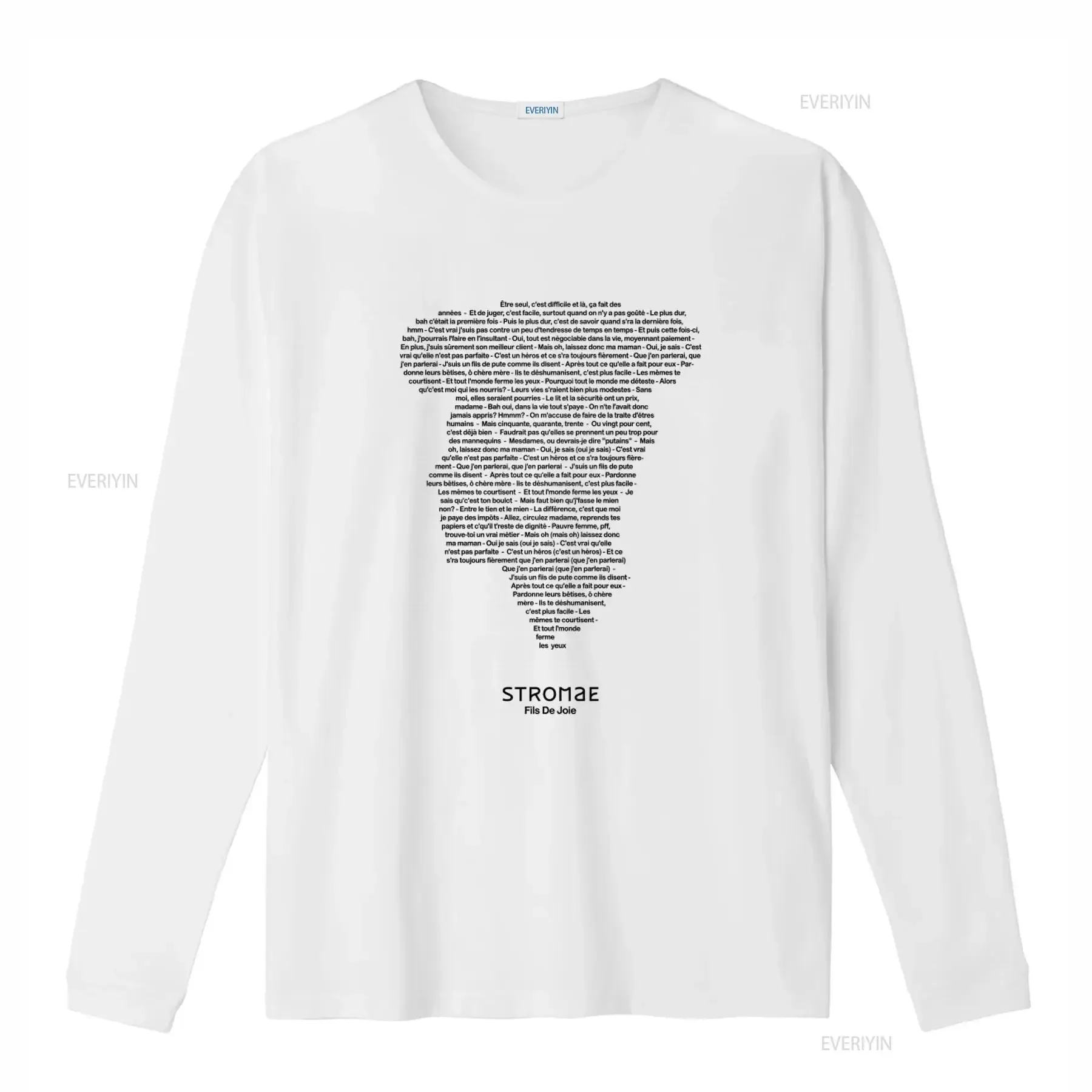 Stromae Fils de Joie Lyrics Print T Shirt Music Fan  vintage Washed Casual Breathable homme fashion Top For Everyday Wear Soft
