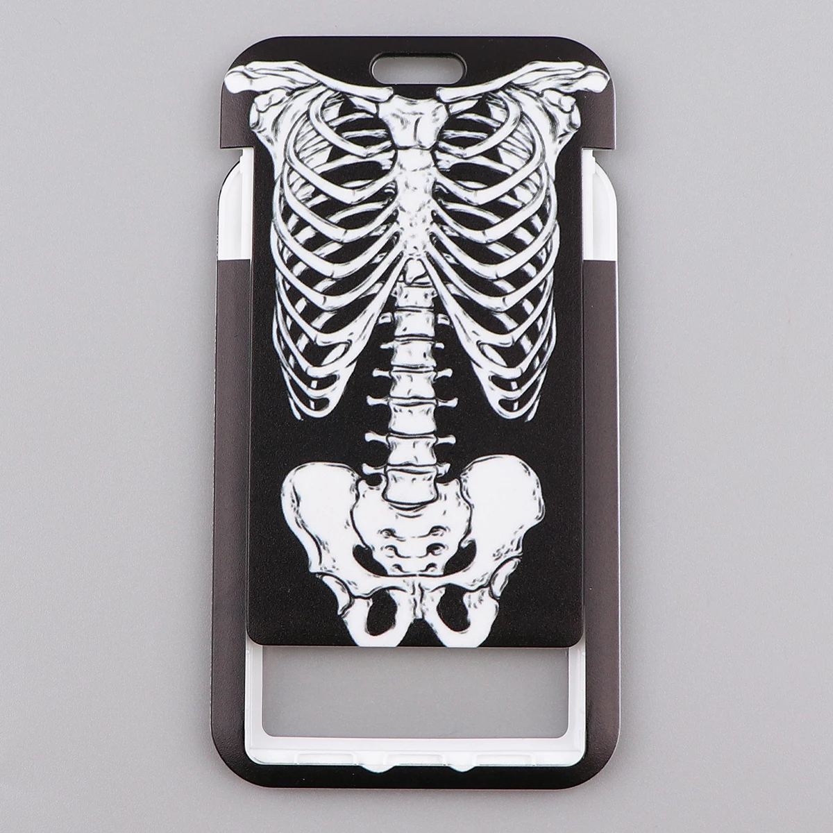 Skull Credential Holder Skeleton Lanyard Keychain