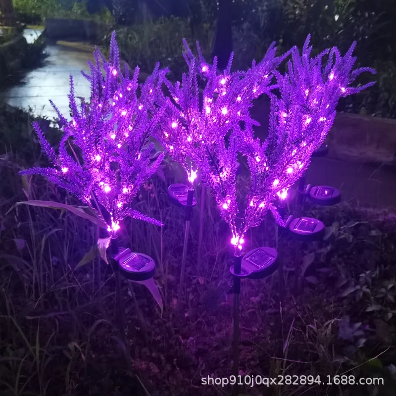 

2pcs Outdoor Solar Lavender Light Solar Garden Lights IP65 Waterproof outdoor Decoration Light for Garden Lawn Yard Wedding