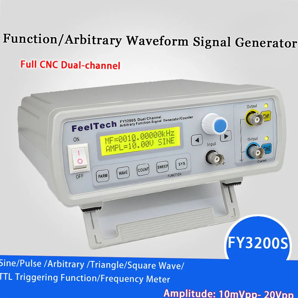 

Digital DDS Function Generator Dual-channel 12Bits 250MSa/s Sine Wave 24MHz Arbitrary Waveform/Pulse Frequency Signal Generator