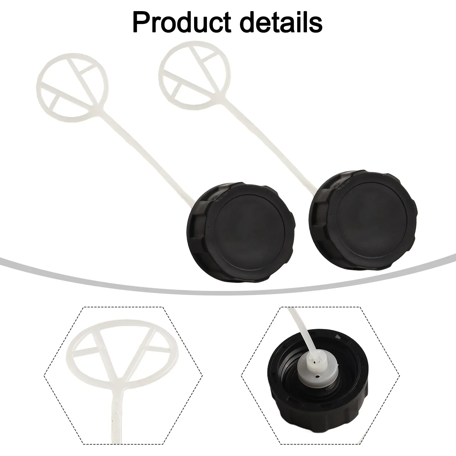 Fuel Tank Cap Set 2pcs Compatible With Hedge Trimmers Brush Cutters For 43cc 49cc 52cc 55cc Petrol Scooters And Garden Engines