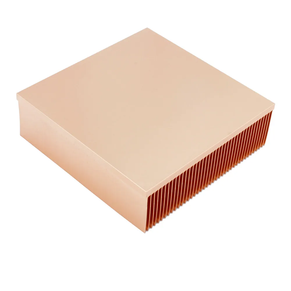 100x100x30mm 구리 히트 싱크 Skiving Fin 방열판 전자 칩 용 냉각 라디에이터 LED 집적 회로 방열