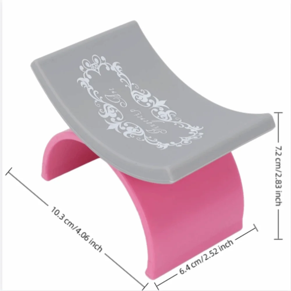 Weiche Silikon-Maniküre-Handauflage in Rosa oder Schwarz, U-förmiges Handkissen, Abnehmbarer Tragbarer Nagelkunst-Stützhalter – Detail 1