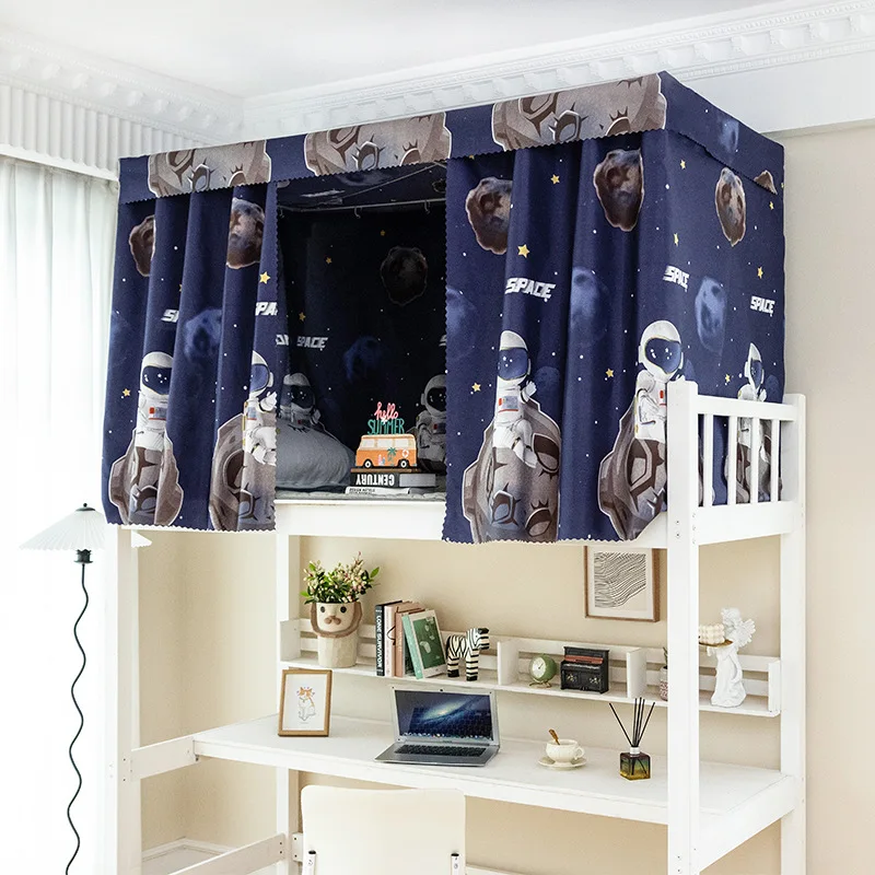 Bed Curtains Blackout Mosquito Net Dormitory Bed Tent Bottom Bunk Canopy Bed Curtains for Children Bedroom Home Decor